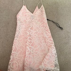pink lace dress